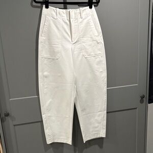 Athleta White High-Waisted Barrel  Pants